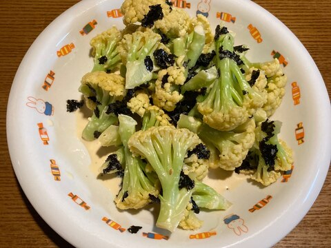 カリフラワーの揉み海苔マヨ醤油